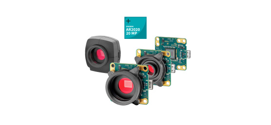 标有 “onsemi AR2020 20 MP ”的 IDS 摄像机 uEye XLE 和 Icon 的 4 个型号变体