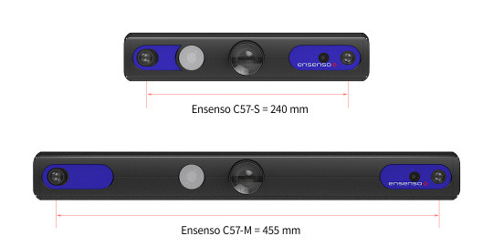 紧凑型Ensenso C相机型号“S”和“M”具有不同立体基线长度，并预先组装，可以根据不同的应用立即投入使用。