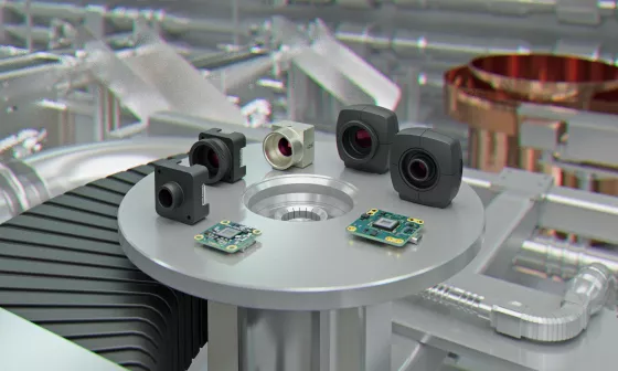 IDS 低成本产品组合中不同外壳类型的工业相机