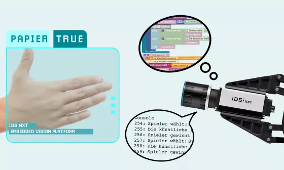 IDS NXT 摄像机利用人工智能检测扁平手掌