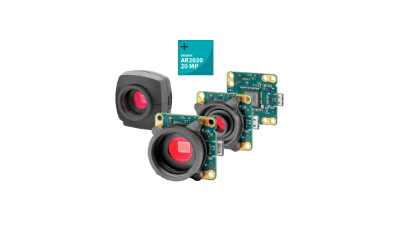 标有 “onsemi AR2020 20 MP ”的 IDS 摄像机 uEye XLE 和 Icon 的 4 个型号变体