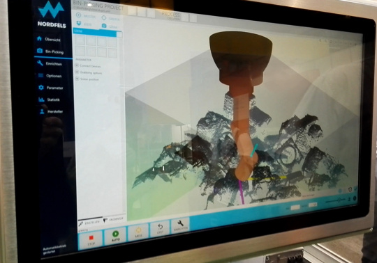 屏幕上显示的软件,带有3D点云