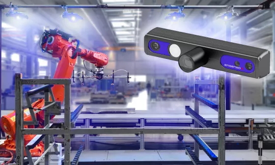 配备Ensenso C相机的3D测量系统执行容器检查和机器人自动装卸任务