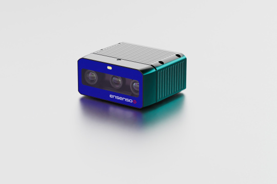 白色背景前的 Ensenso B 3D 相机。
