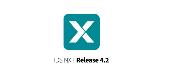 IDS NXT 徽标： 彩色 IDS 背景上的白色 X，版本 4.2
