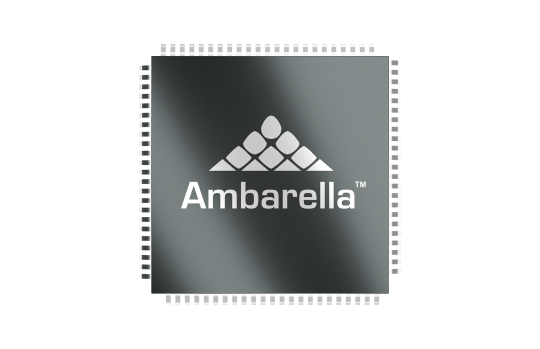 带有标签和徽标的 Ambarella SoC (System-on-Chip)