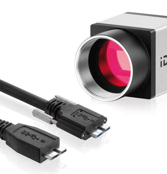 uEye 摄像头前面有 2 个 USB 3.0 Mico B 接口电缆