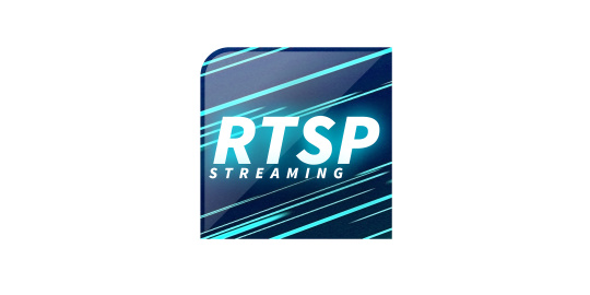 带有白色“RTSP Streaming”字样的蓝色图标