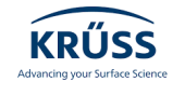 带有 “推进您的表面科学 ”字样的 Krüss 徽标。