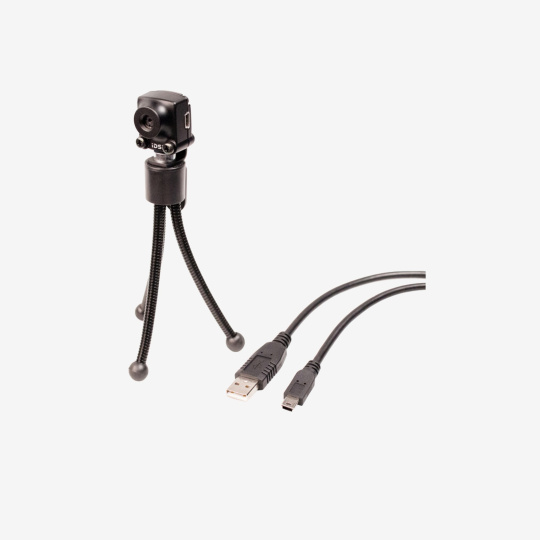 uEye XS 入门套件，含黑色小三脚架和 USB2 电缆