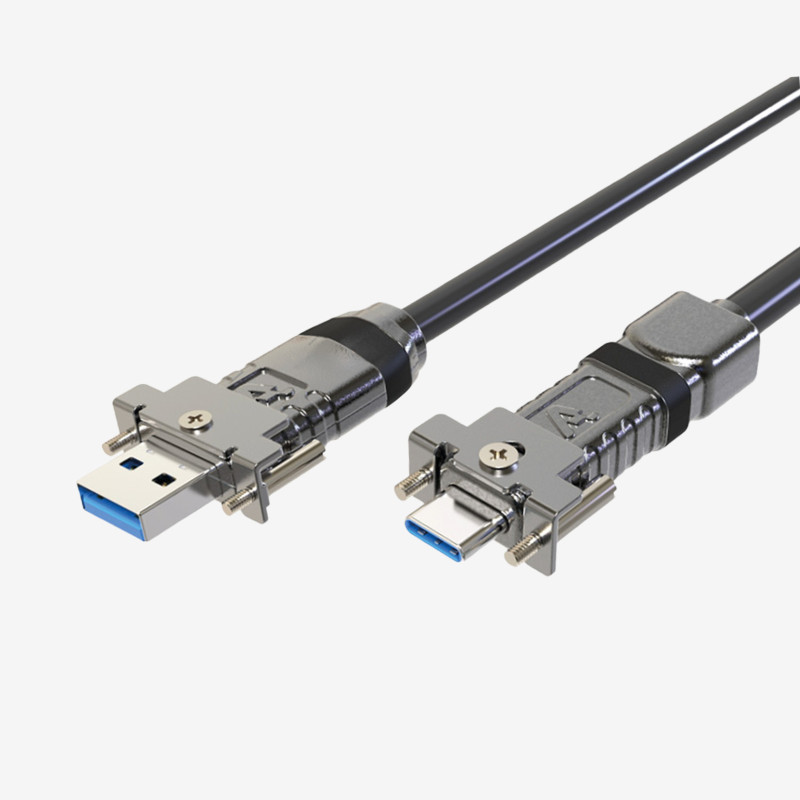 USB 3, AOC, 主动式电缆, 直式, 可固定接口, 5米