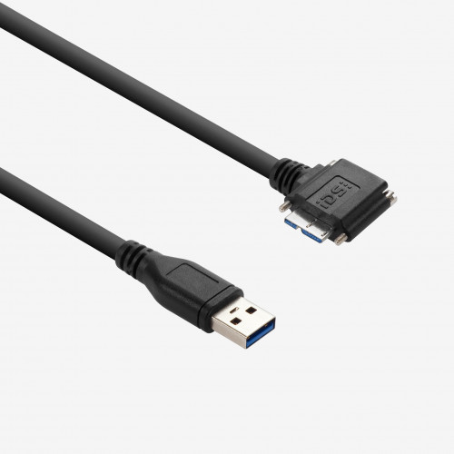 USB 3，标准电缆，右向接口，螺丝锁紧式，5米