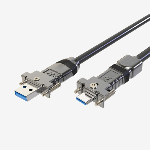 USB 3, AOC, 主动式电缆, 直式, 可固定接口, 5米