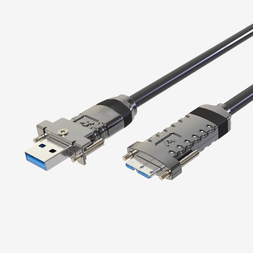 USB 3, AOC, 主动式电缆, 直式, 可固定接口, 5米