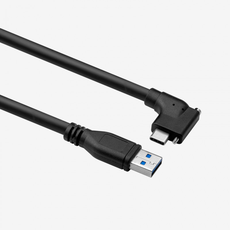 USB 3，标准电缆，左/右向接口，螺丝锁紧式，3米