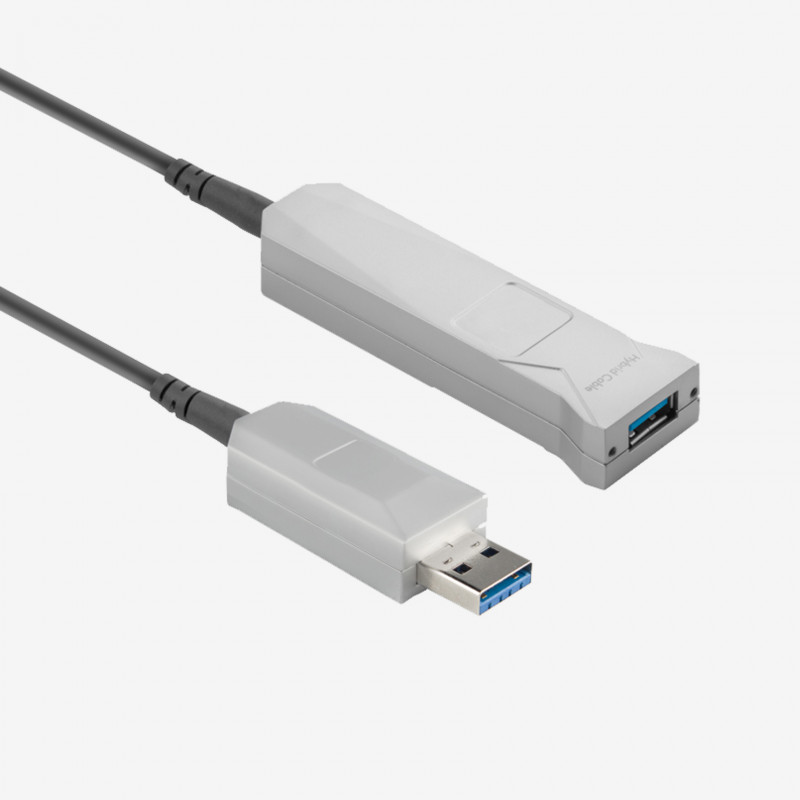 USB 3, AOC, 主动式电缆, 直式, 可固定接口, 10米